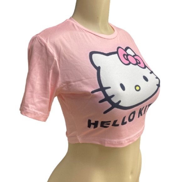 Hello Kitty crop t shirt. Size L - Picture 2 of 4